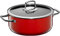 WMF Fusiontec Compact Kochtopf groß 24 cm, Glasdeckel, Bratentopf Induktion 4,5l,High-Tech Keramik, stapelbar, kratzfest, rot