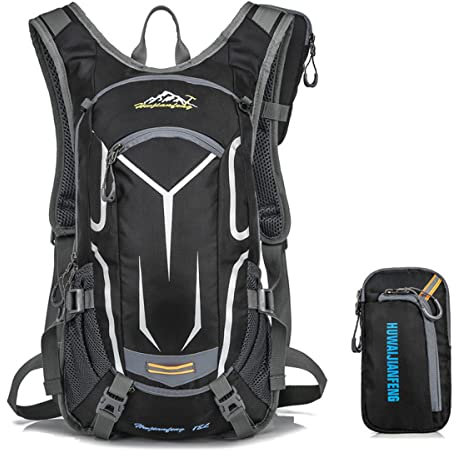 AUXDIQ 18L Fahrradrucksack Herren Damen Sportrucksack Wasserdichter Ultraleicht Trinkrucksack Helmabdeckung Rucksäcke Hydration Rucksack Wanderrucksack