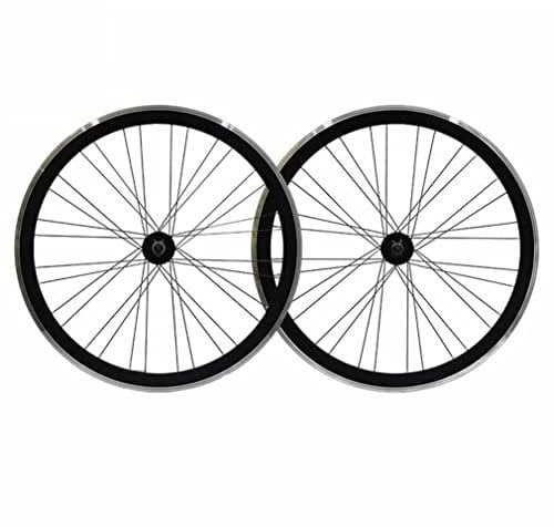 QHYRZE Fixie Laufrads 700C 40MM Felge Laufradsatz V Bremse Fixed Gear Singlespeed Fahrrad Laufrad 32/36 Loch Naben 13 Zähne 2560G (Color : Black, Size : 700c)