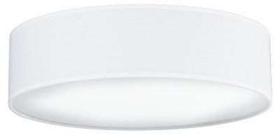 Sotto Luce Mika moderne Deckenleuchte 3 Leuchten - weißer Stoff - weißer Sockel - 3 x E27 - Ø 40 cm
