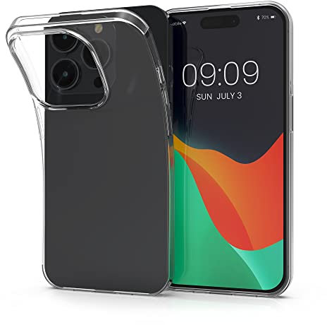 kwmobile Cover Compatibile con Apple iPhone 14 Pro - Custodia Morbida in Silicone TPU - Crystal Case Custodia Flessibile - trasparente