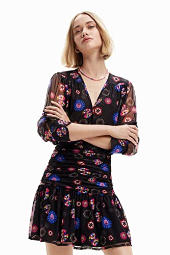 Desigual Damen Vest_mooni-lacroix 2000 Dress, Schwarz, L EU