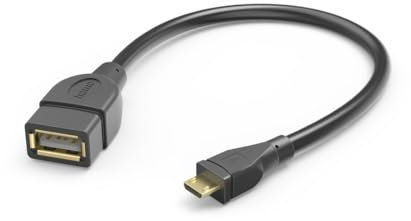Hama USB-adapterkabel OTG Micro-USB-stekker - USB-A-aansluiting 15 Cm Zwart