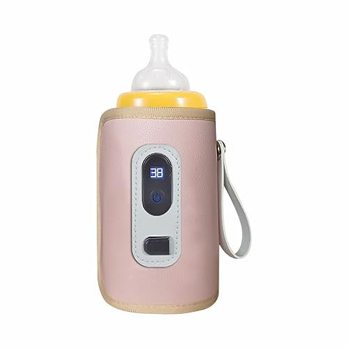 Portable Baby Bottle Warmer, USB Bottle Warmer 5 Adjustable Temperatures Travel Bag Bottle Warmer for Outdoor Home Baby Care