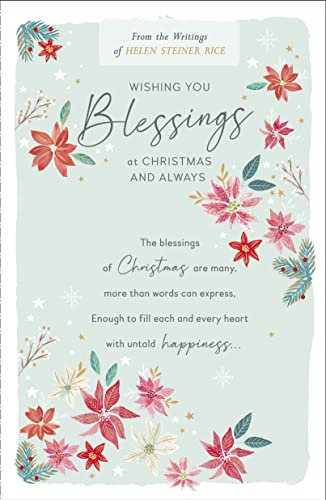 Greeting Card Christmas Blessings Helen Steiner Reis-Weihnachtskarte 693337