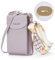 BISON SPIRIT Women's Crossbody Phone Bag Leather Multi-Function Phone Purse with Card Slots & Key Holder - Trendy Small Shoulder Bag for Everyday & Evening