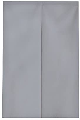 Odot Noren Rideau de Porte Japonais Long Coton et Lin, Couleur Unie Rideau Demi-Porte de Cuisine, Rideau de Séparation de Cuisine de Restaurant, Tapisserie Décoration (65x90cm,Gris)