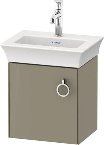 Duravit White Tulip, Waschtischunterbau wandhängend, Breite 384 x Tiefe 298mm, mit 1x Tür Anschlag Links, mit Griff, WT4250LH2H2, Farbe: Stein