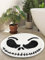 Ouyattle Jack Skellington - Tapete redondo de baño de 2 pies, antideslizante, lavable a máquina, suave, absorbente, esponjoso, espeluznante, lindo tapete de baño para ducha de Halloween