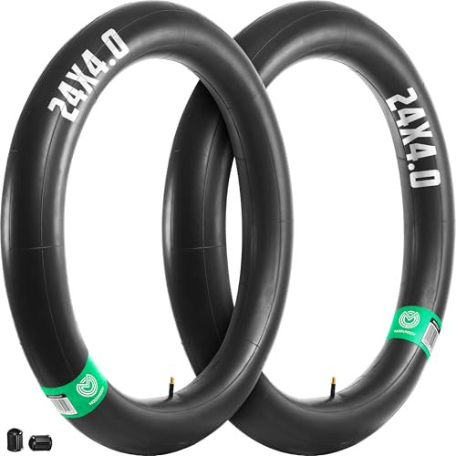 MOOVMOOV Schlauch 24x4 mit geradem Schrader-Ventil (x2) - Kompatibel mit Fatbikes und Mountainbikes/MTB/E-Bikes und andere - Für 24-Zoll-Fatbike-Reifen.