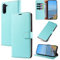 KKEIKO Cover per Samsung Galaxy Note 10, Antiurto Custodia in PU Pelle con Slot per Porta Carte, Magnetico Protettiva Cover per Samsung Note 10, Verde