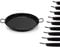 Paellera inducción esmaltada apta para gas y vitrocerámica, paellera vitrocerámica, paellera gas ideal camping y hogar, paellera esmaltada de 28cm a 46cm, paellera fabricada en España (32cm)