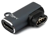 System-S USB 3.1 Adapter Typ C Buchse zu zu Stecker für Garmin Smartwatch Winkel