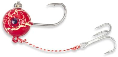 Aquantic Rotating Jighead Kit rot - Baitball-System 100g-300g Naturköder-System Heilbutt-System (100g)