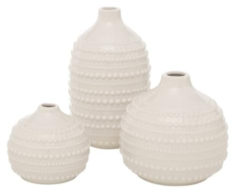Boltze Home Vaso Decorativo Meruna, Porcellana, 3 Pezzi