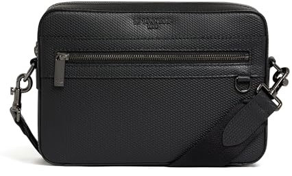 Le Tanneur, Petit Sac bandoulière, Sacoche, en Cuir Grain t, Emile, Homme, Poche zippée Avant, Poche Plate, Poche zippée, bandoulière Ajustable et Amovible, porté épaule et croisébesace