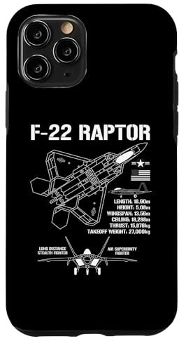 F22 Raptor Fighter Jet Specs Militärflugzeug F22 Raptor Hülle für iPhone 11 Pro