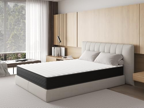 sinlikon Matelas 160x200CM,Epaisseur 20CM,Matelas Mousse 2 Personne,Moelleux et Respirant