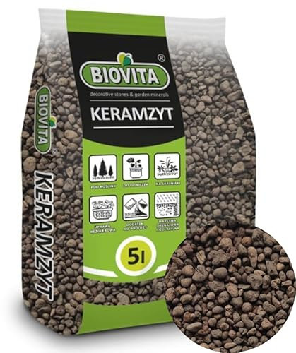 BIOVITA Tongranulat zur Drainage 4-8 mm – Blähton Granulat für Zimmerpflanzen 5L
