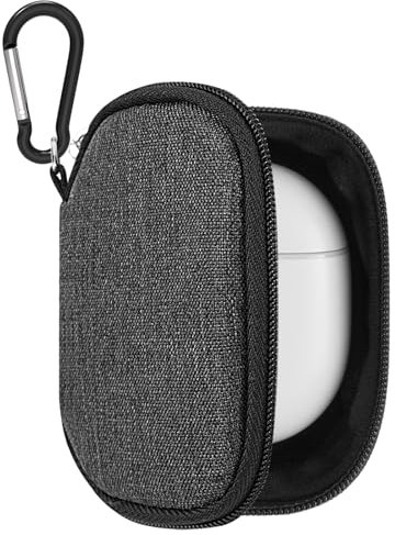 Geekria Earbuds Carrying Pouch Compatible with Google Pixel Buds Pro, Google Pixel Buds Pro 2 Case Cover, Replacement Protective Earphones Travel Bag with Cable Storage (Dark Grey)