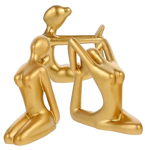RORPOIR Yoga-Statue Minimalistische Dekor Harz Handwerk Frauen Figurine Abstrakte Ornament Für Wohnraum Zimmer Ausstattung