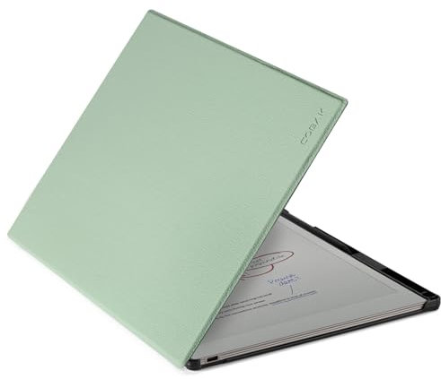 CoBak Case for reMarkable Paper Pro Color Tablet - Auto Sleep/Wake Hard Back Shell Protective Book Folio Cover with Built-in Pen Holder and Nibs Holder - for 11.8 2024 Released, Agave Green