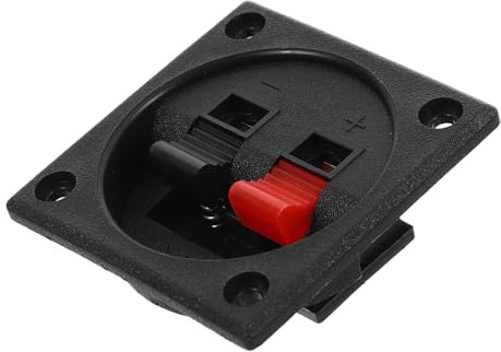 Hemobllo Audio Junction Box Speaker Binding Post Car Speaker Terminal Speaker Terminal Plate Speaker Terminals Connectors Speaker Terminal Cup Car Stereo Connectors Zinc Alloy Black
