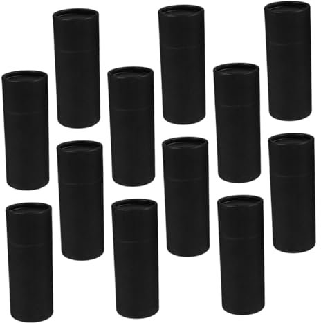 JECOMPRIS 1 Satz Verpackung Aus Papierrohr Für Flaschen Papierschachteln Zylinderrohr Aus Pappe Flaschenhalter Aus Kraftkarton Aus Papier Black 12st