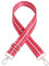 Whakano Verstellbar Schultergurt Ersatz Taschengurt Breit 3,8CM Umhängegurt,Längenverstellbarer 88-140cm,Damen & Herren Taschengurte zum Wechseln,Taschen Zubehör,Silbern Schnalle,Rot Weiß