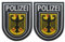 2 Stück Polizei Patch, Polizei, Bundespolizei Patch, Polizei-Aufnäher Für Offizier, Bundespolizei, Polizei Patch Klett, Polizei Aufkleber, Polizeimarke, Wachuniformen