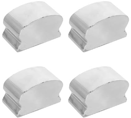4 Pack Handrail Cap, Stainless Steel Horseshoe Shaped Handrail End Caps, Staircase Steps Hand Rail End Cover Handrail Fittings