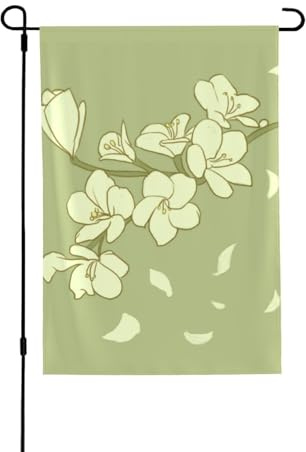 Bandiera della casa con stampa di begonia del fumetto, 71 x 101 cm, grande bandiera da giardino su entrambi i lati, decorazione esterna per portico, patio, cortile