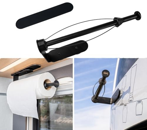 silwy® Magnetischer Küchenrollenhalter – Haftet ohne Bohren auf Metallflächen & Metall-Leiste – Flexibel für Küche, Wohnmobil, Boot & Outdoorküche – Gummierte Magnete schützen Oberflächen