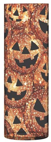 Cartoon-Vase mit niedlichem Weihnachtsmotiv, orangefarbener Pailletten-Kürbis, Kunststoff, Zylindervasen, 30 x 9 cm, dekorative Vasen für Büro, Küche, Tisch, Bibliothek, Party, Vasen, Para, Pastel de