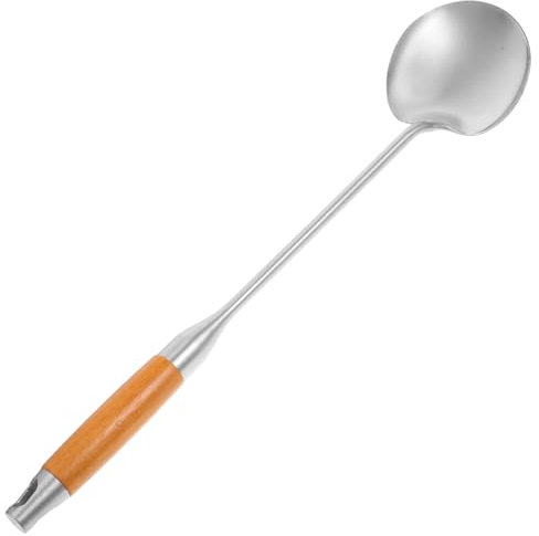 GLEAVI Traditioneller Asiatischer Kochlöffel Aus Edelstahl Hitzebeständig Wok-wender Glatt