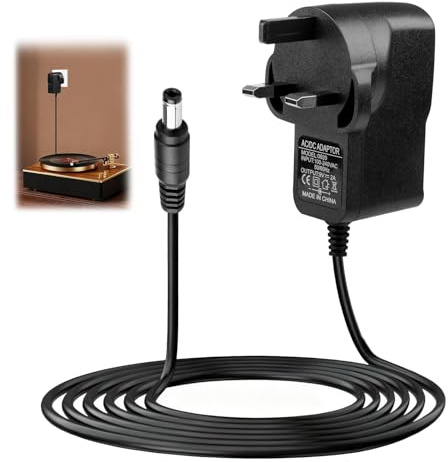 9V 2A Power Supply Adapter for Crosley Cruiser Portable Record Player | 9V DC Power Supply Charger Power Cable for Crosley Turntable Record Player CR8005A I II III Series, Schwinn Exercise Bike, 1M