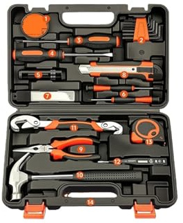 Werkzeugkoffer Tragbares Werkzeugset Haushalts-Multifunktionshandwerkzeuge Kombinationsboxen Kfz-Wartungs-Hardware-Werkzeugsets(26 Piece Set)