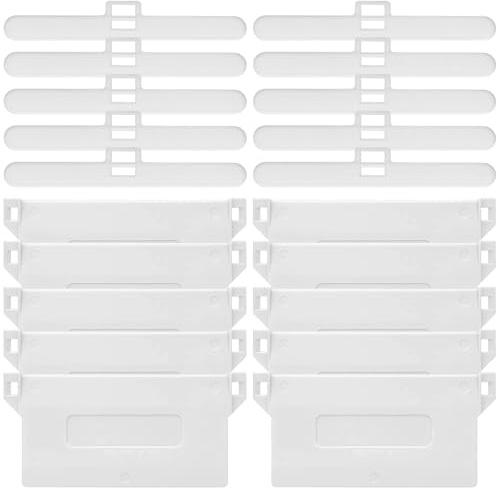 20 Pcs Vertical Blinds Repair Parts, 89mm Vertical Blind Slats and Weights, 3.5 In Window Blinds Accessories, White Plastic Blind Accessories Parts for Home Office