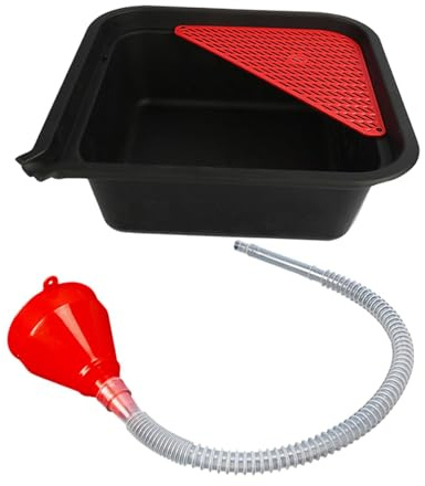 KiBcsLic Oil Drain Pan Waste Oil Drainer Collection Tray Container Holder for Garage Automotive Bucket Car, Motorbike etc Multifunctional Essential