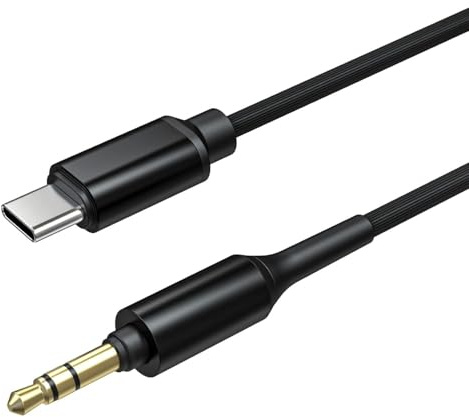 USB-C auf 3,5 mm AUX Kabel 1,5 m, Ersatz-Audiokabel für Sony WH-1000XM5/XM4/XM3, WH-CH510/CH700N/CH710N, WH-XB910N Kopfhörer, TPE-Stereoleitung