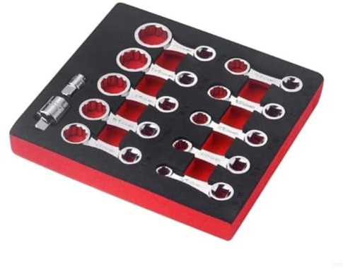 ZdsAaeNar SAE 12-Point Extension Set 12-Piece for 3/8 Inch Torque Wrench Box End Torque Adapter(As Shown)