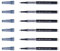 Tombow Minen für Roller, feine Spitze, Schwarz, 6 Stück