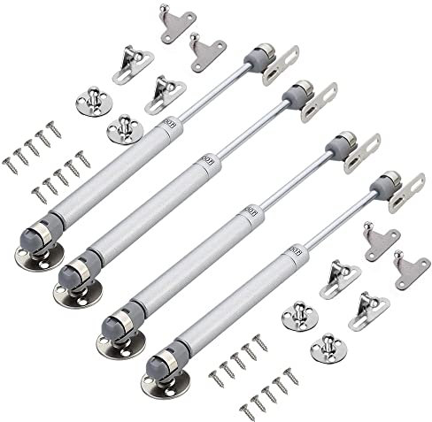 4 Stück Gasfede Kompressionsfeder Beschläge, Gasdruckdämpfer Kompressionsfeder, Gasdruckfeder Stützstange, Pneumatische Stützstange, für Bar, Küche, Schränke, Garderobe, Schranktür, Kastenschrank