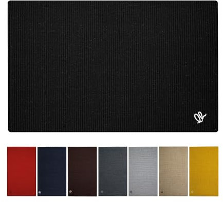 OLIVO.shop | FORMULA Tappeto cotone cucina, Tappeto passatoia cucina cotone lavabile, Tappeto cucina lavabile, vari colori e misure (NERO, 55x230 cm)