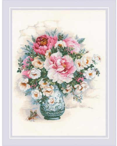 RIOLIS Cross Stitch Kit - 1816 - Peonies and Wild Roses