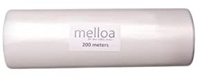 MELLOA Kit de recharge pour remplir 20 cartouches de seau à couches compatible avec Tommee Tippee Sangenic TEC Simplee Twist & Click et bien d'autres en cassettes (Blanc, 200m)
