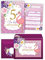 JuNa-Experten 12 Einladungskarten incl. 12 Umschläge zum 5. Kindergeburtstag Mädchen Flamingo Einladungen zum fünften Geburtstag