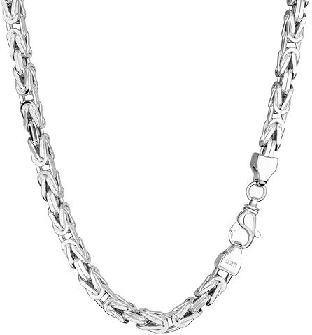 NKlaus Königskette 8mm Silberkette 925 Sterlingsilber Königs diamantiert Armband massiv Herren 24cm 3487