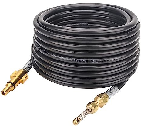 1/4” 10m 32ft Pressure Washer Sewer Jetter Kit, 1/4 Inch Power Washer Sewer Drain Water Cleaning Hose for Lavor & Vax Pressure washers