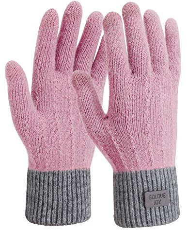 TAGVO Gants Hiver chauds tricotés à écran tactile pour femmes,Tricotés Gants de travail antidérapants en polaire chaude élastique pour femmes,Gants d'hiver pour le ski Cyclisme Randonnée Conduite